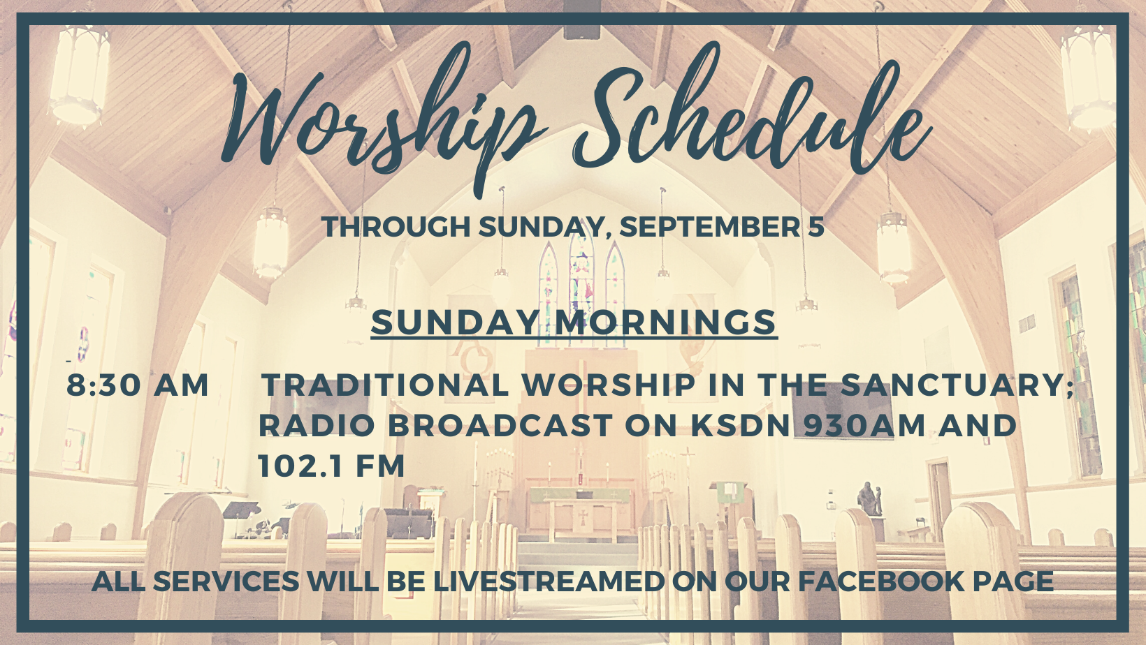 Worship Schedule & Directions Zion Lutheran Church